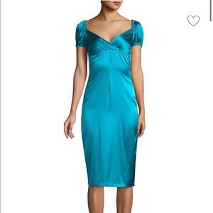 Alexis Cadiz Satin Silk Sheath Dress